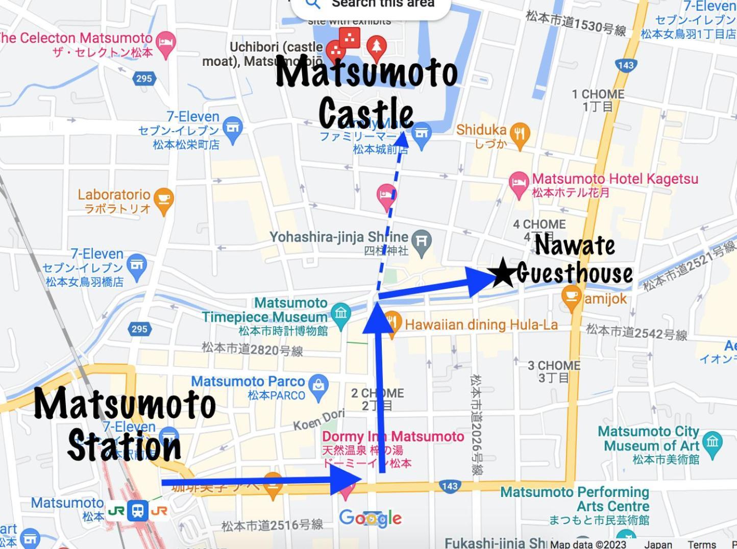 Nawate Guesthouse Macumoto Kültér fotó
